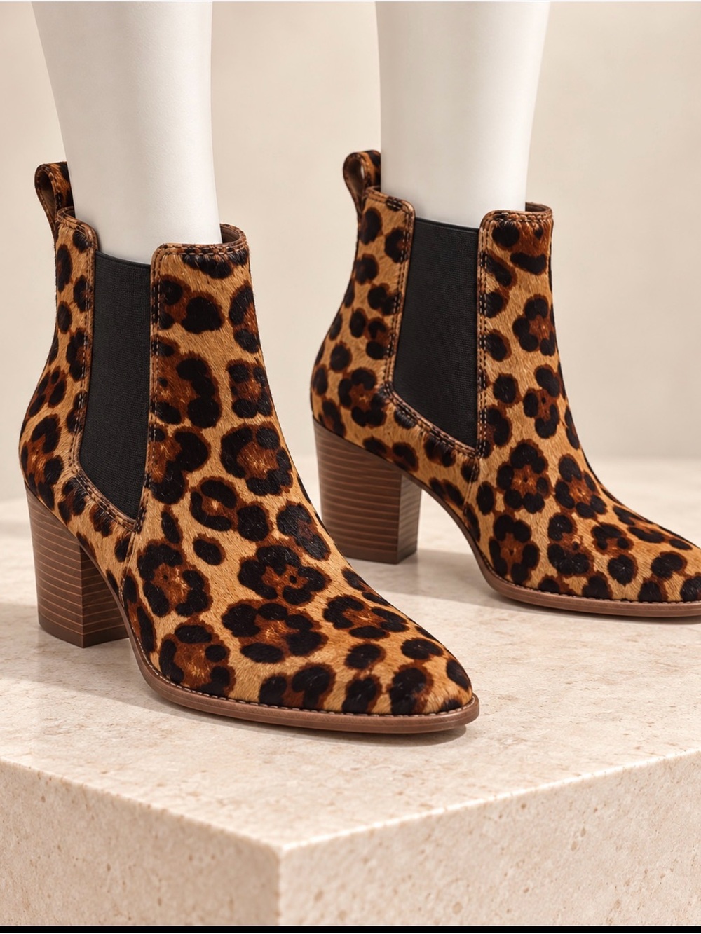 Madewell Regan Leopard Calf Hair Chelsea Boots Size 7.5 NWOB